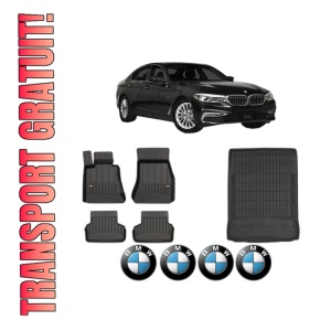 Set Covorase Presuri Auto Si Tavita Portbagaj BMW Seria 5 (G30, F90) din 2016-2023 BMW