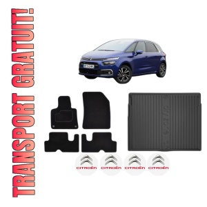 Set Covorase Presuri Auto Si Tavita Portbagaj CITROEN C4 PICASSO II din 2013-2018 CITROEN