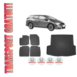 Set Covorase Presuri Auto Si Tavita Portbagaj HONDA CIVIC IX Tourer (FK) din 2014-2016 HONDA
