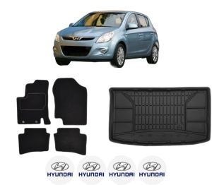 Set Covorase Presuri Auto Si Tavita Portbagaj HYUNDAI i20 I (PB, PBT) din 2008-2015 HYUNDAI - Img 2