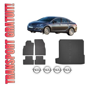 Set Covorase Presuri Auto Si Tavita Portbagaj OPEL ASTRA J Saloon din 2012-2015 OPEL