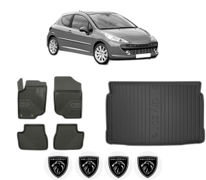 Set Covorase Presuri Auto Si Tavita Portbagaj PEUGEOT 207 (WA_, WC_) din 2006-2015 PEUGEOT - Img 2