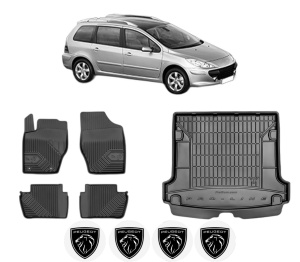 Set Covorase Presuri Auto Si Tavita Portbagaj PEUGEOT 307 SW (3H) din 2002-2009 PEUGEOT - Img 2