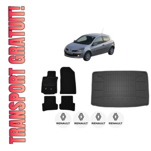 Set Covorase Presuri Auto Si Tavita Portbagaj RENAULT CLIO III (BR0/1, CR0/1) din 2005-2014 RENAULT