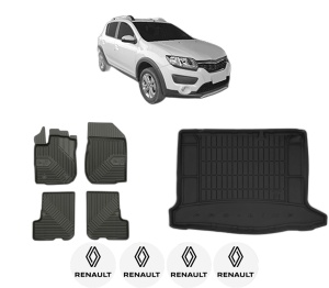 Set Covorase Presuri Auto Si Tavita Portbagaj RENAULT SANDERO/STEPWAY II (B8_) din 2013-2019 RENAULT - Img 2