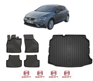 Set Covorase Presuri Auto Si Tavita Portbagaj SEAT LEON Hatchback Van (5F1) din 2017-2018 SEAT - Img 2