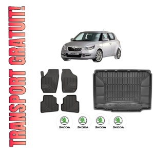 Set Covorase Presuri Auto Si Tavita Portbagaj SKODA FABIA II (542) din 2006-2014 SKODA