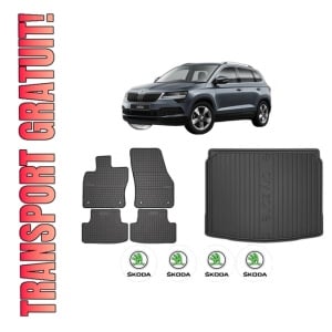 Set Covorase Presuri Auto Si Tavita Portbagaj SKODA KAROQ (NU7, ND7) din 2017-2020 SKODA