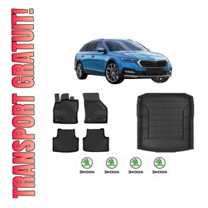 Set Covorase Presuri Auto Si Tavita Portbagaj SKODA Octavia IV (NX3, NN3, PV3) din 2020-2024 SKODA