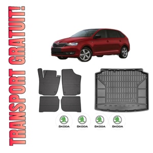 Set Covorase Presuri Auto Si Tavita Portbagaj SKODA RAPID Spaceback (NH1) din 2012-2019 SKODA