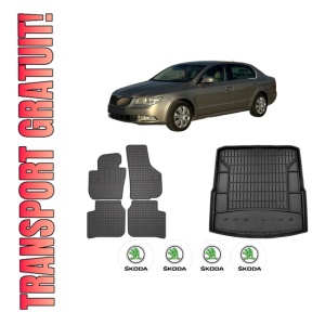 Set Covorase Presuri Auto Si Tavita Portbagaj SKODA SUPERB II Estate (3T5) din 2009-2015 SKODA
