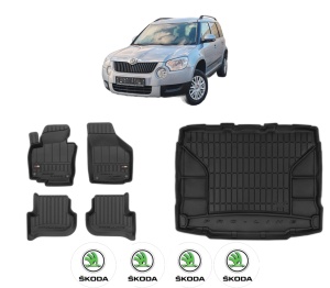 Set Covorase Presuri Auto Si Tavita Portbagaj SKODA YETI (5L) din 2009-2017 SKODA - Img 2