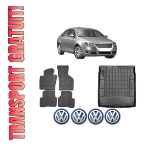 Set Covorase Presuri Auto Si Tavita Portbagaj Volkswagen PASSAT B6 (3C2) din 2005-2010 Volkswagen