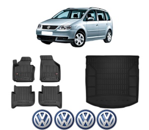 Set Covorase Presuri Auto Si Tavita Portbagaj Volkswagen TOURAN (1T1, 1T2) din 2003-2010 Volkswagen - Img 2