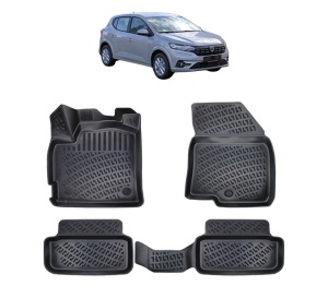 Set covorase presuri DACIA SANDERO III din 2020, auto, din cauciuc thermoplastic - Img 2