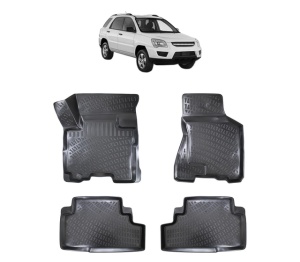 Set covorase presuri KIA SPORTAGE II din 2004-2010, auto, din cauciuc thermoplastic - Img 2
