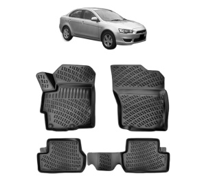 Set covorase presuri MITSUBISHI LANCER din 2007-2017, auto, din cauciuc thermoplastic - Img 2
