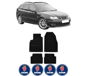 Set Covorase Presuri SAAB 9-3 Estate (E50) din 2005-2015, Auto, Material Textil Mocheta, SAAB - Img 2