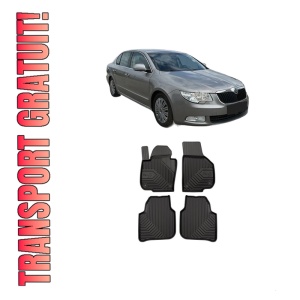 Set covorase presuri SKODA SUPERB II din 2008-2018, auto, din cauciuc thermoplastic, SKODA