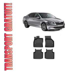 Set covorase presuri SKODA SUPERB III (3V3) din 2015-2024, auto, din cauciuc thermoplastic, SKODA