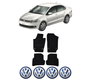 Set Covorase Presuri Volkswagen POLO V Saloon (602, 604, 612, 614) din 2010-2022, Auto, Material Textil Mocheta, Volkswagen - Img 2