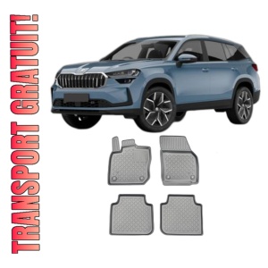 Set covorase SKODA KODIAQ II MHEV din 02.2024 - Prezent, covorase tavita, caroserie SUV, 5-7 LOCURI, fara rand 3, compatibile cu autoturismul SKODA KODIAQ II MHEV, ARISTAR