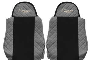 Set Huse Scaune Camion Tir MAN TGM I din 2005-2023, Auto, Model ELEGANCE Q, Culoare Gri, 4x Stickere auto cu MAN - Img 4
