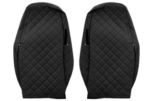 Set Huse Scaune Camion Tir VOLVO FM II din 2012-2017, Auto, Model ELEGANCE Q, Culoare Negru, 4x Stickere auto cu VOLVO - Img 3