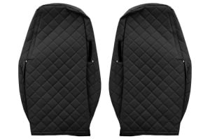 Set Huse Scaune Camion Tir VOLVO STRALIS I din 2002-2013, Auto, Model ELEGANCE Q, Culoare Negru, 4x Stickere auto cu VOLVO - Img 3