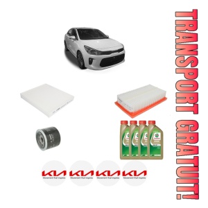 Set Pachet filtre revizie Bosch, 4 litrii ulei Castrol 0W20 KIA RIO IV (YB, SC, FB) 1.2 CVVT din 2020, 4x Stickere auto cu KIA