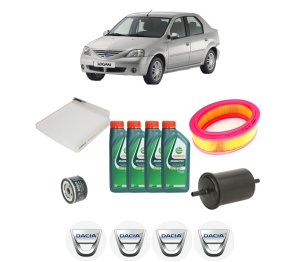 Set Pachet filtre revizie Bosch, 4 litrii ulei Castrol 10W40 DACIA LOGAN (LS_) 1.6 MPI 85 din 2010, 4x Stickere auto cu DACIA - Img 2