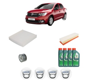 Set Pachet filtre revizie Bosch, 4 litrii ulei Castrol 10W40 DACIA LOGAN II 1.6 din 2013-2016, 4x Stickere auto cu DACIA - Img 2