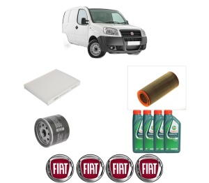 Set Pachet filtre revizie Bosch, 4 litrii ulei Castrol 10W40 FIAT DOBLO Box Body/MPV (223_) 1.6 16V (223ZXD1A) din 2001, 4x Stickere auto cu FIAT - Img 2