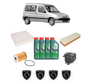 Set Pachet filtre revizie Bosch, 4 litrii ulei Castrol 10W40 PEUGEOT PARTNER MPV (5_, G_) 1.6 HDi 90 din 2005-2015, 4x Stickere auto cu PEUGEOT - Img 2