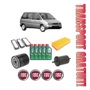 Set Pachet filtre revizie Bosch, 5 litrii ulei Castrol 10W40 FIAT ULYSSE (220_) 2.0 16V (220AQ5) din 2000-2002, 4x Stickere auto cu FIAT