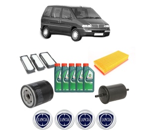 Set Pachet filtre revizie Bosch, 5 litrii ulei Castrol 10W40 LANCIA ZETA (22_) 2.0 16V (220AQ5, 220AQ4) din 2000-2002, 4x Stickere auto cu LANCIA - Img 2