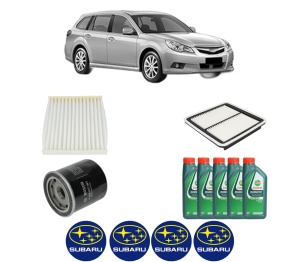 Set Pachet filtre revizie Bosch, 5 litrii ulei Castrol 10W40 SUBARU LEGACY V Estate (BR) 2.0 i AWD din 2009-2014, 4x Stickere auto cu SUBARU - Img 2