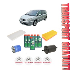 Set Pachet filtre revizie Bosch, 6 litrii ulei Castrol 10W40 CITROEN C8 Van (EA_, EB_) 3.0 (EBXFWF, EAXFWF) din 2003-2007, 4x Stickere auto cu CITROEN