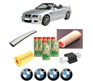 Set Pachet filtre revizie Bosch, 6 litrii ulei Castrol 5W40 BMW Seria 3 Compact (E46) 320 td din 2001-2002, 4x Stickere auto cu BMW - Img 2