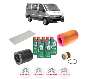 Set Pachet filtre revizie Bosch, 7 litrii ulei Castrol 10W40 CITROEN JUMPER I Bus (244, Z_) 2.8 HDi All-wheel Drive din 2002-2006, 4x Stickere auto cu CITROEN - Img 2
