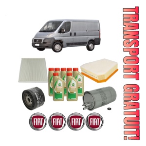 Set Pachet filtre revizie Bosch, 7 litrii ulei Castrol 5W40 FIAT DUCATO Van (250_) 130 Multijet 2,3 D 4x4 din 2011, 4x Stickere auto cu FIAT