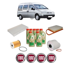 Set Pachet filtre revizie Bosch, 7 litrii ulei Castrol 5W40 FIAT SCUDO Bus (270_, 272_) 1.6 D Multijet din 2011-2016, 4x Stickere auto cu FIAT - Img 2