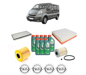 Set Pachet filtre revizie Bosch, 8 litrii ulei Castrol 10W40 OPEL VIVARO A Bus (X83) 2.5 DTI (F7, J7, A07) din 2003-2010, 4x Stickere auto cu OPEL - Img 2