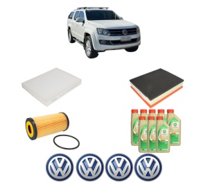 Set Pachet filtre revizie Bosch, 8 litrii ulei Castrol 5W30 Volkswagen AMAROK Platform/Chassis (S1B, S6B, S7B) 3.0 TDI 4motion din 2016-2020, 4x Stickere auto cu Volkswagen - Img 2