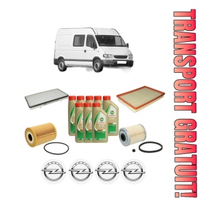 Set Pachet filtre revizie Bosch, 8 litrii ulei Castrol 5W40 OPEL MOVANO A Van (X70) 3.0 DTI (FD) din 2003, 4x Stickere auto cu OPEL