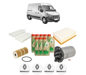 Set Pachet filtre revizie Bosch, 8 litrii ulei Castrol 5W40 RENAULT MASTER III Van (FV) 2.3 dCi 100 FWD (FV0A, FV0B, FV0G, FV0K, FV0H) din 2010, 4x Stickere auto cu RENAULT - Img 2