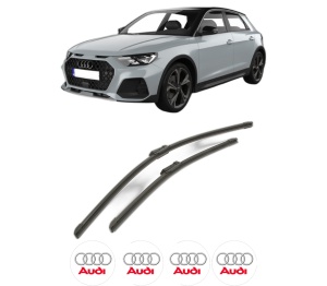 Set stergatoare AUDI A1 Allstreet (GBH) din 2022-2024, pentru parbriz auto, 2 bucati, Bosch Aerotwin, din cauciuc siliconat rezistent, 4 Stickere Auto AUDI v52291