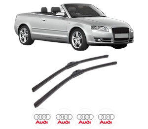 Set stergatoare AUDI A4 B6 Convertible (8H7) din 2002-2005, pentru parbriz auto, 2 bucati, Bosch Aerotwin, din cauciuc siliconat rezistent, 4 Stickere Auto AUDI v51871