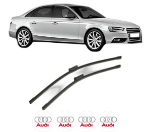 Set stergatoare AUDI A4 B8 (8K2) din 2007-2015, pentru parbriz auto, 2 bucati, Bosch Aerotwin, din cauciuc siliconat rezistent, 4 Stickere Auto AUDI v55251