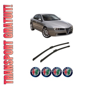 Set stergatoare auto ALFA ROMEO 159 (939_) din 2005-2012, pentru parbriz auto, 2 bucati, Bosch Aerotwin, din cauciuc siliconat rezistent, 4 Stickere Auto ALFA ROMEO